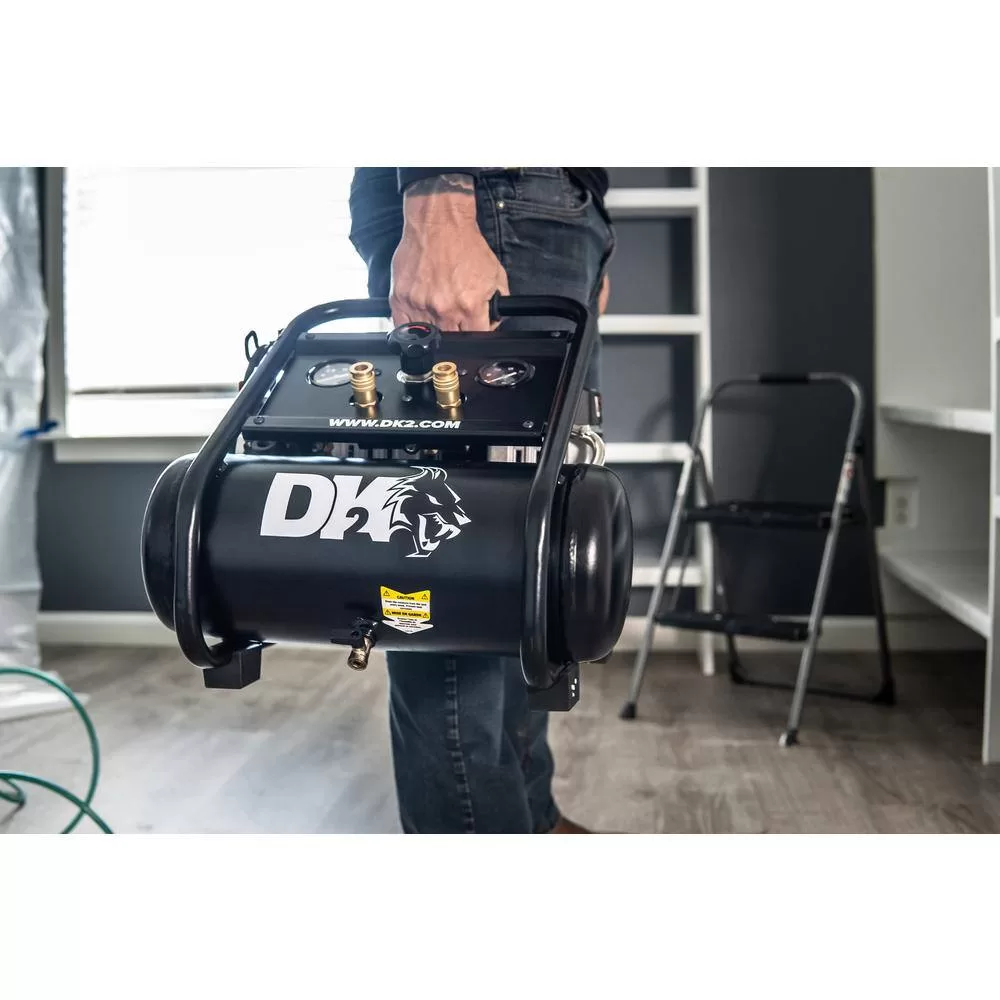 DK2 AC02G 2 Gal. 125 PSI Portable Silent Electric Air Compressor
