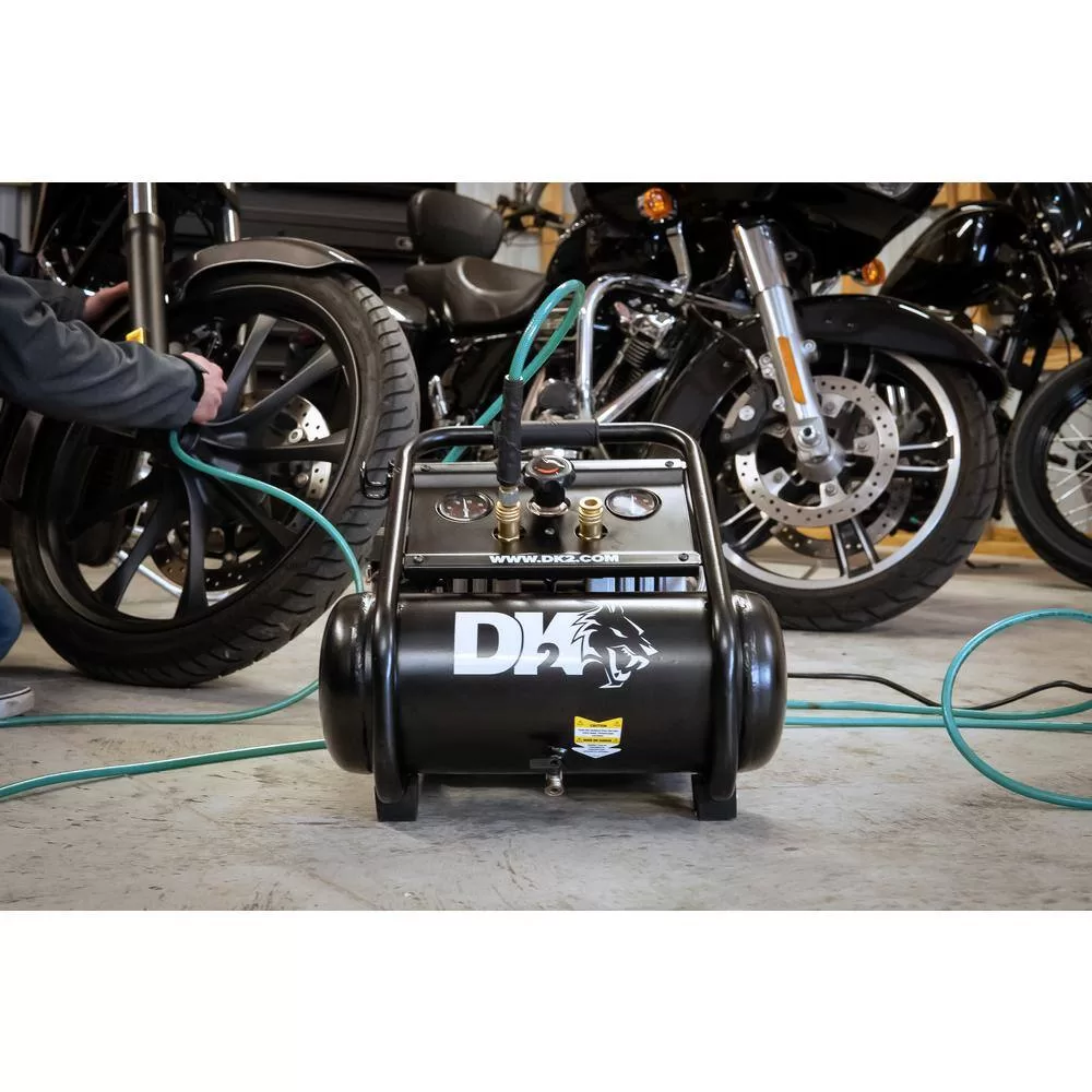DK2 AC02G 2 Gal. 125 PSI Portable Silent Electric Air Compressor