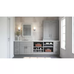 Hampton Bay KAREP-DV 24 in. W x 84 in. H Refrigerator End Panel in Dove Gray