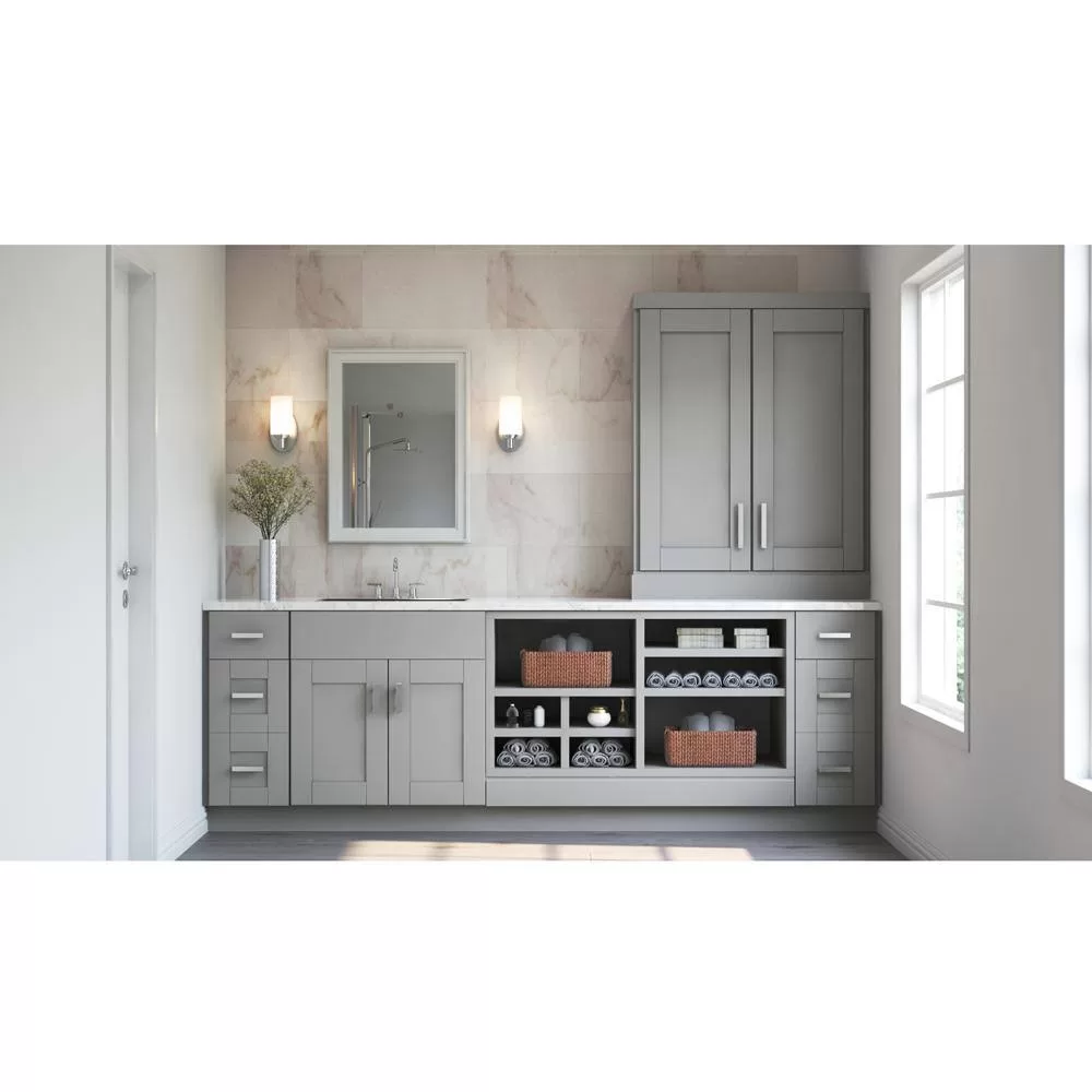 Hampton Bay KAREP-DV 24 in. W x 84 in. H Refrigerator End Panel in Dove Gray
