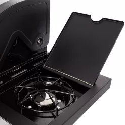 Dyna-Glo DGB495SDP-D 4-Burner Open Cart Propane Gas Grill in Stainless Steel with Side Burner