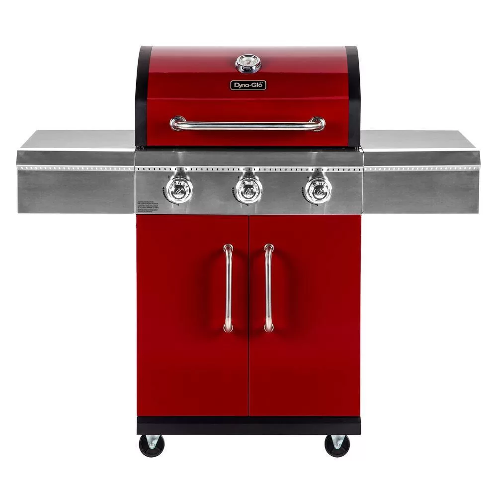 Dyna-Glo DGG424RNP-D 3-Burner Propane Gas Grill in Red