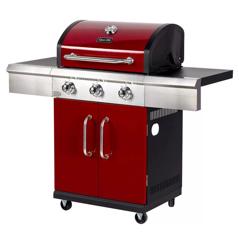 Dyna-Glo DGG424RNP-D 3-Burner Propane Gas Grill in Red