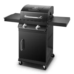 Dyna-Glo DGP321CNP-D Premier 2-Burner Propane Gas Grill with Folding Side Tables in Black
