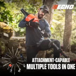 ECHO PAS-225VP 21.2 cc Gas 2-Stroke Attachment Capable Straight Shaft String Trimmer with Speed-Feed Head and Curved Shaft Edger Kit