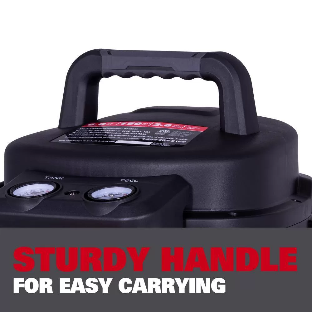 ECOMAX AT01111P-06-04 6 Gal. 150 PSI Electric Pancake Air Compressor