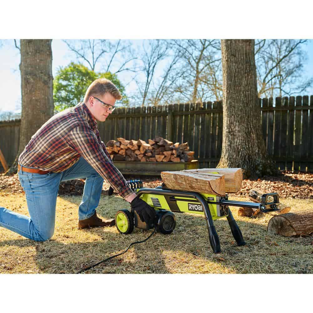 RYOBI RYAC490 5-Ton 15 Amp Horizontal Electric Log Splitter