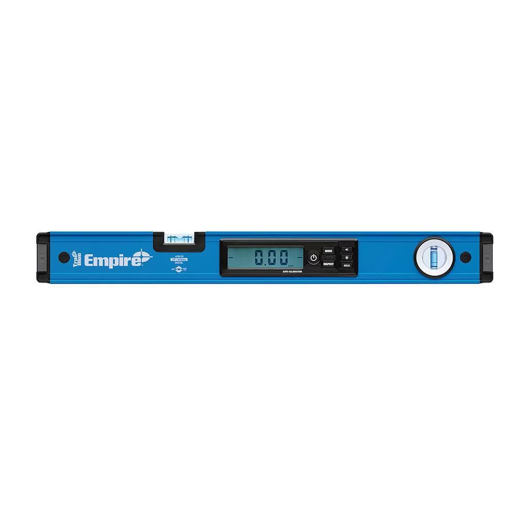 Empire E105.24-Em71.8-E2994 24 in. Digital Box Level with Case and 8 in. Magnetic Torpedo Level and Rafter Square in True Blue