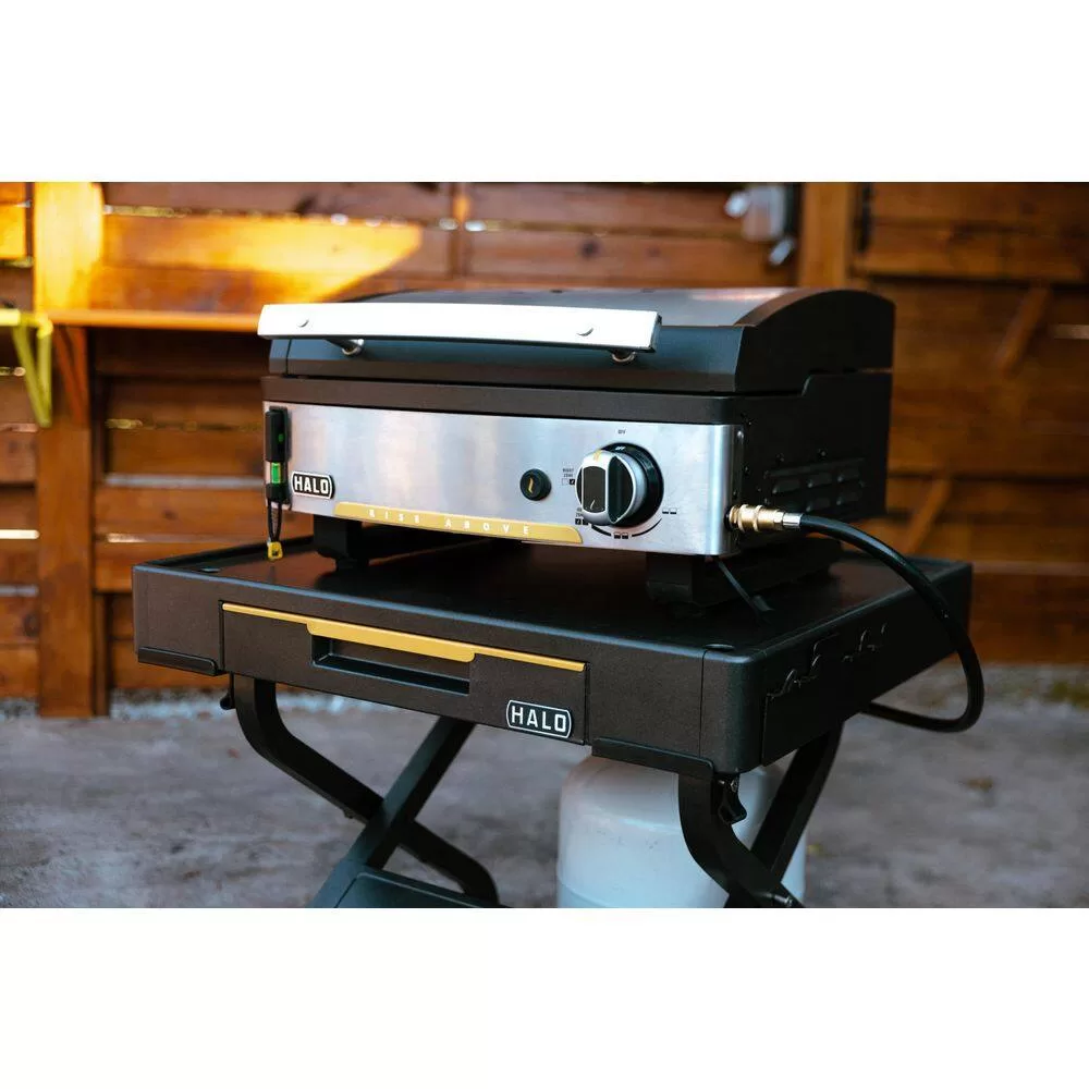 HALO HZ-1007-ANA Elite1B 1-Burner Outdoor Propane Countertop Griddle in Black
