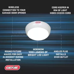 Genie 6172H-B Signature Series Ultra-Quiet Wall Mount Smart Garage Door Opener with Battery Backup, Wi-Fi, Wireless Wall Console