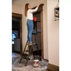 Gorilla Ladders GLHD-3 3-Step Pro-Grade Steel Step Stool, 300 lbs. Load Capacity Type IA Duty Rating (9ft. Reach Height)