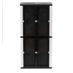 HDX 221872 Plastic Freestanding Garage Cabinet in Gray (35 in. W x 71 in. H x 18 in. D)