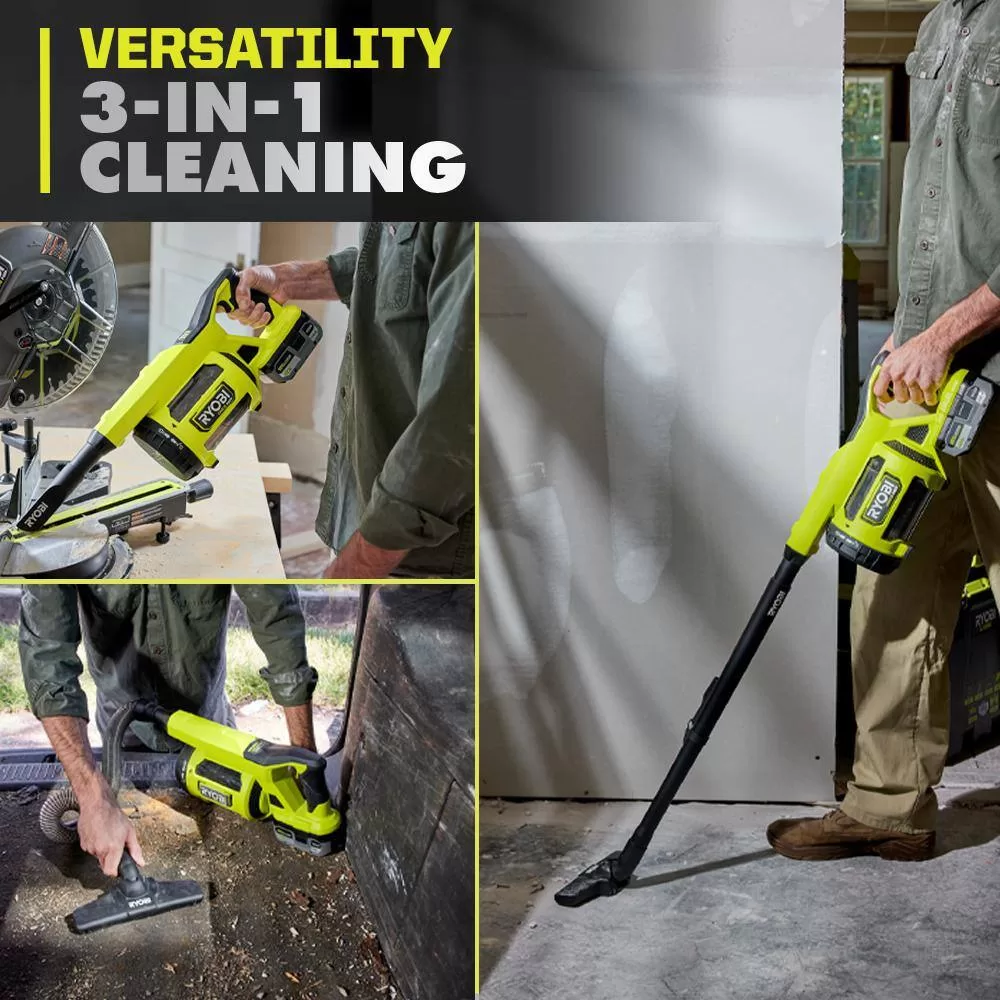 RYOBI PBLHV701B ONE+ HP 18V Brushless Cordless Jobsite Hand Vacuum (Tool Only)