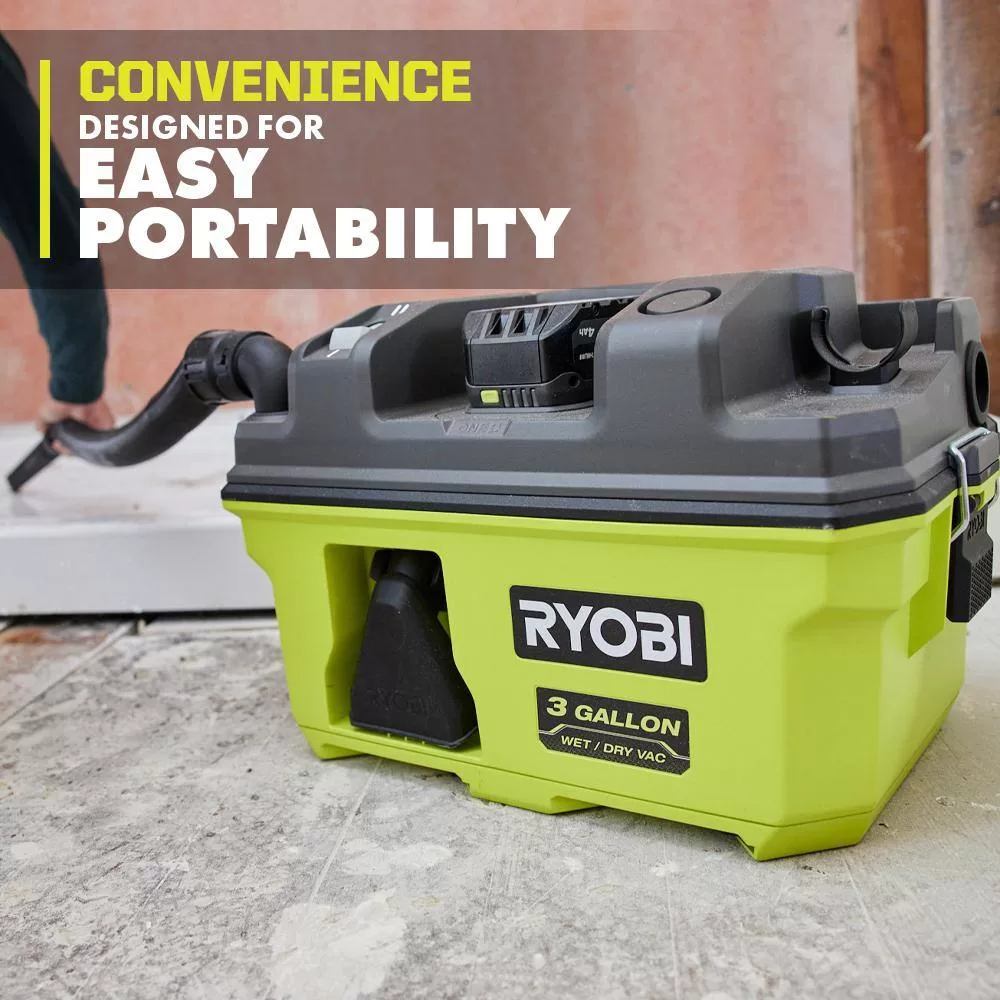 RYOBI PCL734B ONE+ 18V LINK Cordless 3 Gal. Wet/Dry Vacuum (Tool Only)
