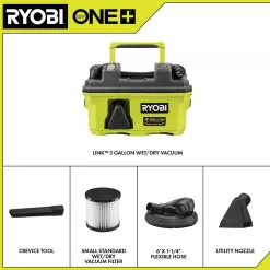 RYOBI PCL734B ONE+ 18V LINK Cordless 3 Gal. Wet/Dry Vacuum (Tool Only)