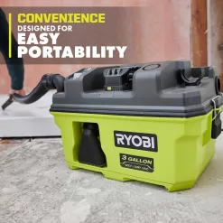 RYOBI PCL734K ONE+ 18V LINK Cordless 3 Gal. Wet/Dry Vacuum Kit with 4.0 Ah Battery and 18V Charger