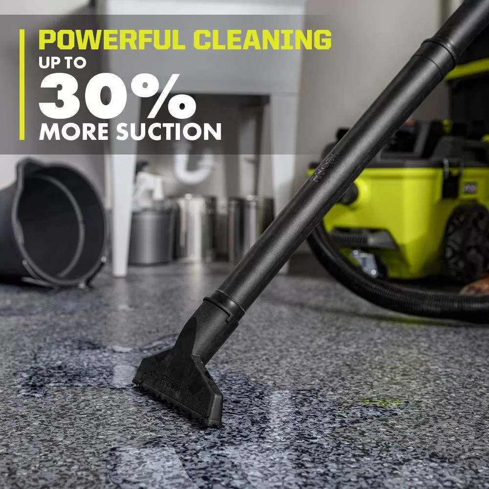 RYOBI PCL735K ONE+ 18V Cordless 6 Gal. Wet Dry Vacuum Kit with 4.0 Ah Battery and 18V Charger
