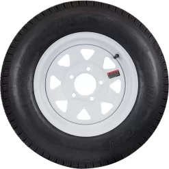 Hi-Run ASB1001 8 Spoke White 50 PSI ST175/80D13 and 13 in. x 4.5 in. 5-4.5HD 6-Ply Tire and Wheel Assembly
