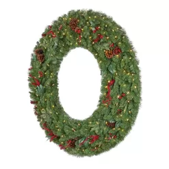 Home Accents Holiday 22PG80057 60 in. New Winslow Fir Pre-Lit LED Wreath