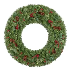 Home Accents Holiday 22PG80057 60 in. New Winslow Fir Pre-Lit LED Wreath