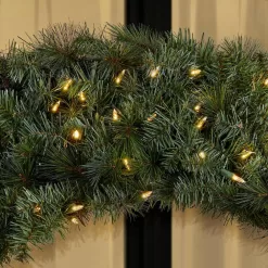 Home Accents Holiday 23PG80020 60 in. Pre-Lit LED Wesley Pine Artificial Christmas Wreath