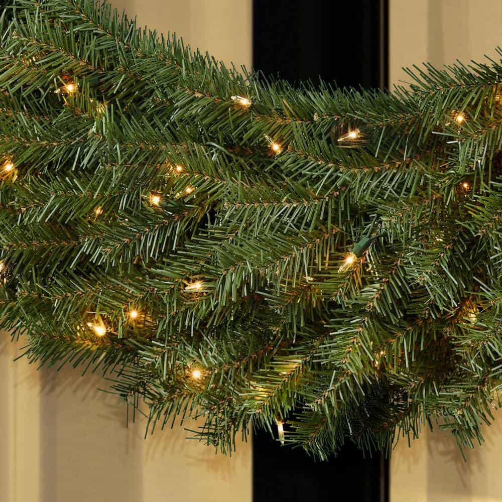 Home Accents Holiday NF-60WLO 60 in Prelit Norwood Fir Wreath