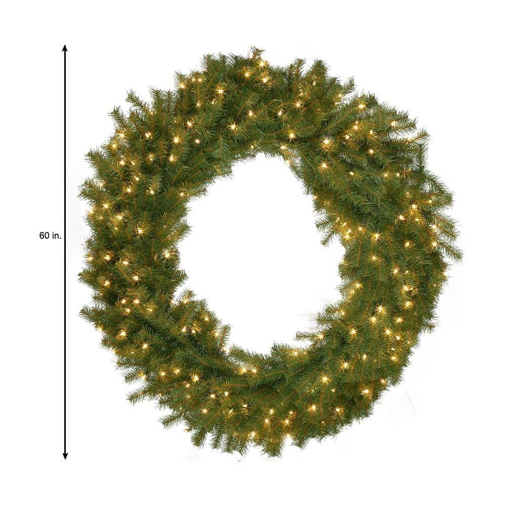 Home Accents Holiday NF-60WLO 60 in Prelit Norwood Fir Wreath