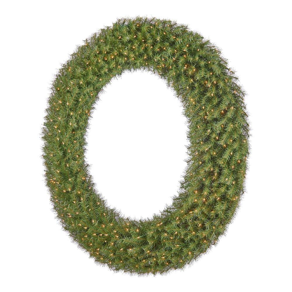 Home Accents Holiday NF-60WLO 60 in Prelit Norwood Fir Wreath