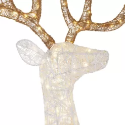 Home Accents Holiday TY285-1911 8.5 ft. Warm White LED Giant Buck with Bow Holiday Yard Decoration
