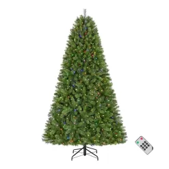 Home Accents Holiday 23HD90002 7.5 ft. Pre-Lit LED Brookside Pine Artificial Christmas Tree