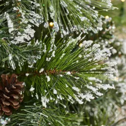 Home Accents Holiday 23PG90019 7.5 ft. Pre-Lit LED Sparkling Amelia Frosted Pine Artificial Christmas Tree