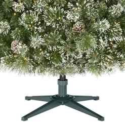 Home Accents Holiday 23PG90019 7.5 ft. Pre-Lit LED Sparkling Amelia Frosted Pine Artificial Christmas Tree