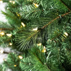 Home Accents Holiday 23PG90042 7.5 ft. Pre-Lit LED Wesley Pine Artificial Christmas Tree