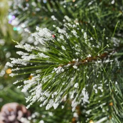 Home Accents Holiday 23PG90080 9 ft. Pre-Lit LED Sparkling Amelia Frosted Pine Artificial Christmas Tree
