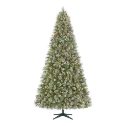 Home Accents Holiday 23PG90080 9 ft. Pre-Lit LED Sparkling Amelia Frosted Pine Artificial Christmas Tree