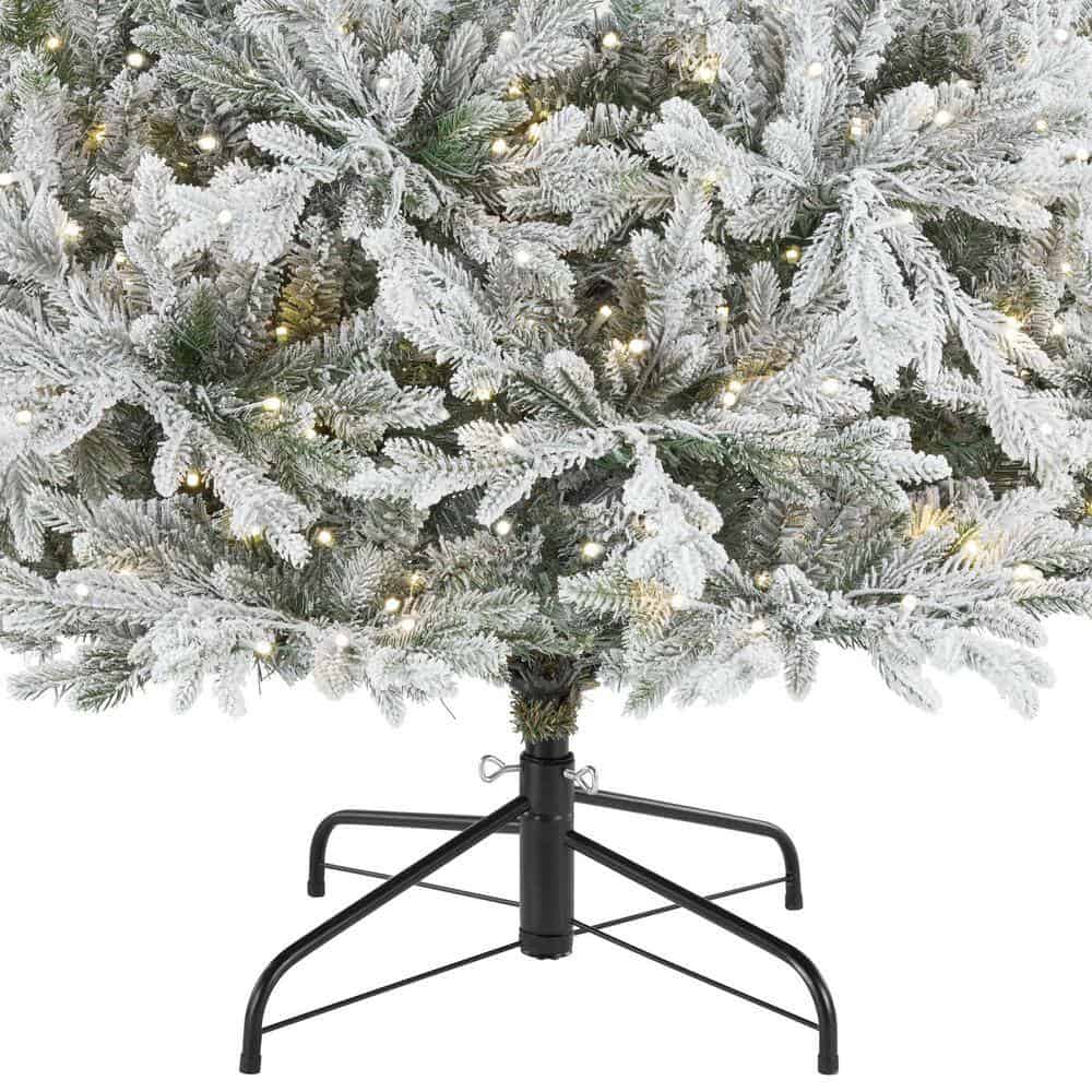 Home Decorators Collection 21HD10008 7.5 ft. Pre-Lit LED Kenwood Fraser Flocked Artificial Christmas Tree