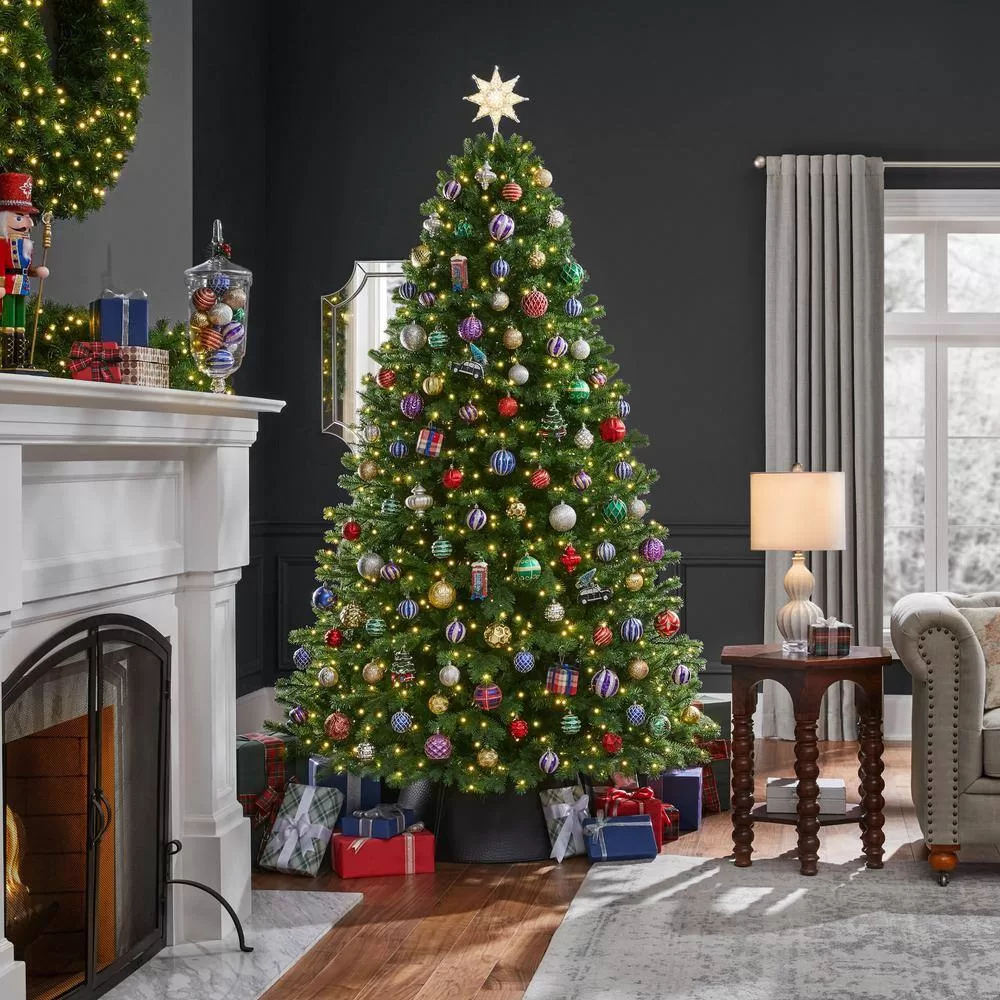 Home Decorators Collection 23LE31092 7.5 ft. Pre-Lit LED Waldorf Fir Artificial Christmas Tree Powered by Hubspace