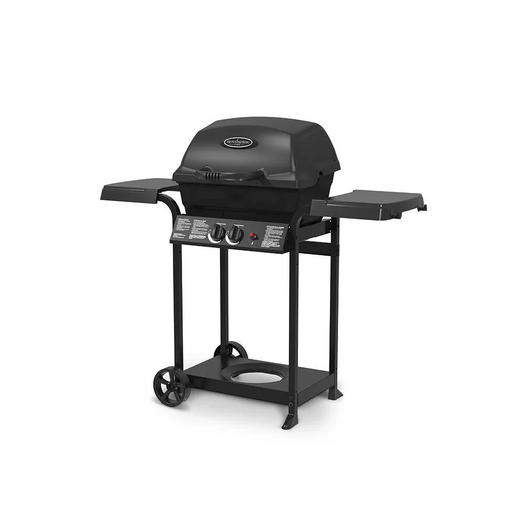 Huntington 24025HNT 2-Burner Cast Aluminum Propane Gas Grill in Black