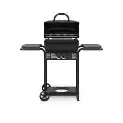 Huntington 24025HNT 2-Burner Cast Aluminum Propane Gas Grill in Black