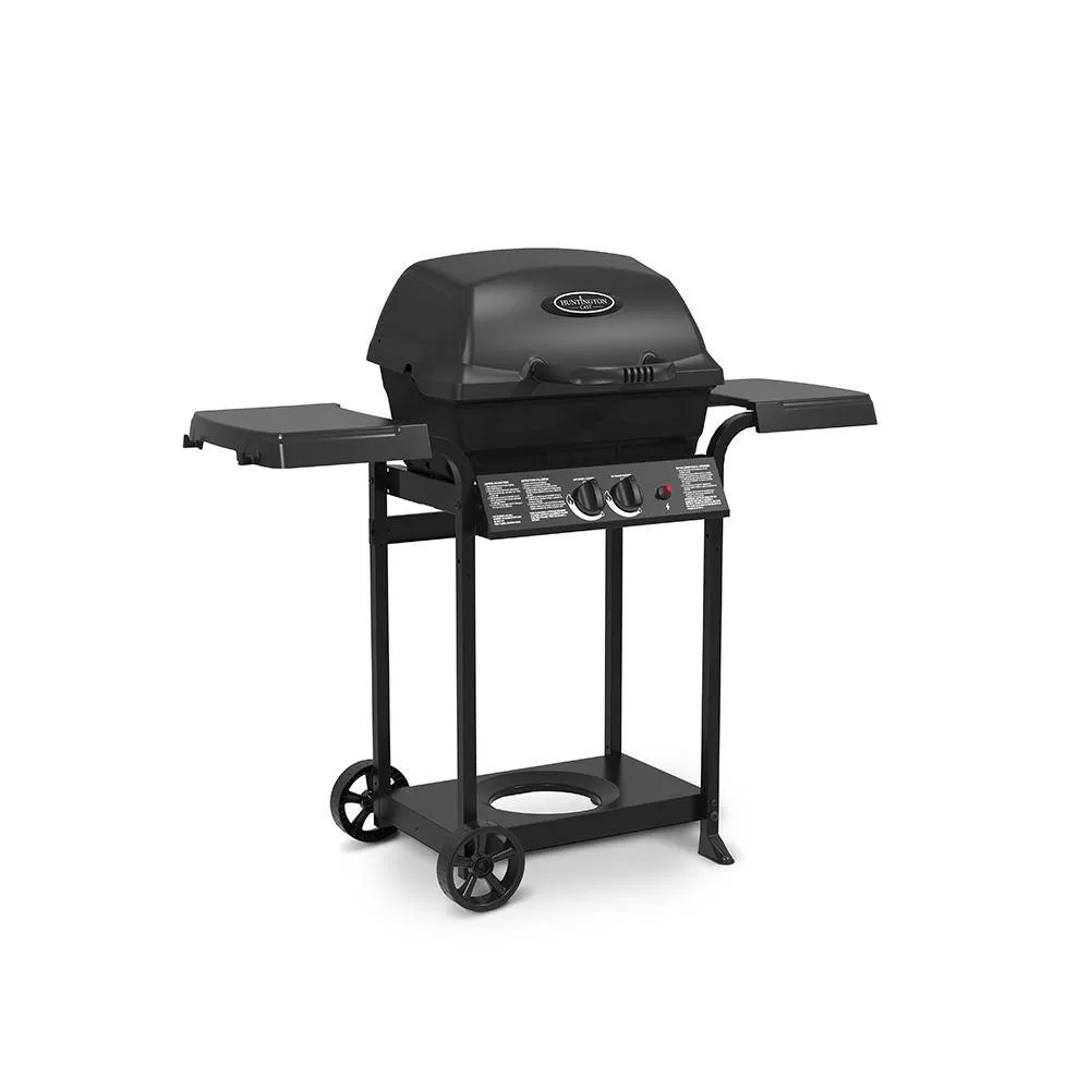 Huntington 24025HNT 2-Burner Cast Aluminum Propane Gas Grill in Black