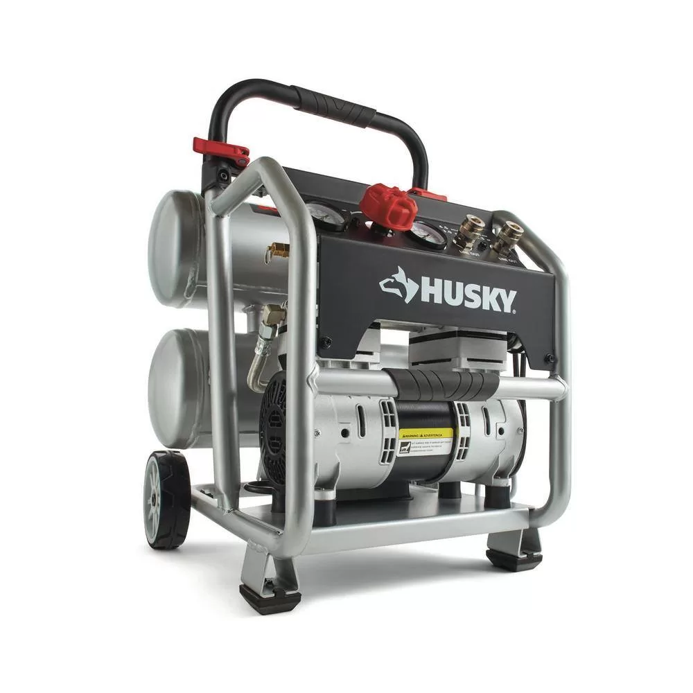 Husky 3320445 4.5 Gal. Portable Electric-Powered Silent Air Compressor