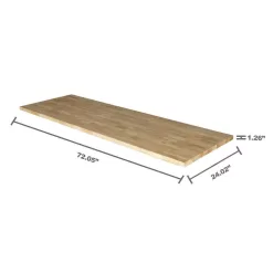 Husky G7200AS-US 72 in. Solid Wood Work Surface for Ready-to-Assemble 6-ft. adjustable height workbench