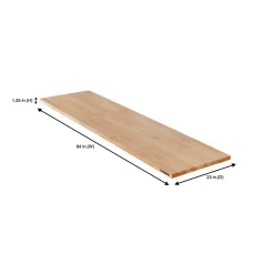 Husky HTC1000003 84 in. Solid Wood Work Surface for Heavy Duty Welded Steel Garage Storage System