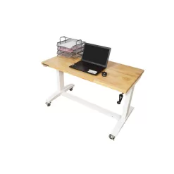 Husky HOLT46XDBJ2 46 in. Adjustable Height Work Table in White