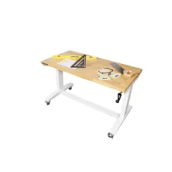 Husky HOLT46XDBJ2 46 in. Adjustable Height Work Table in White