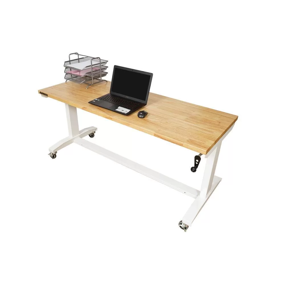 Husky HOLT62XDBJ2 62 in. Adjustable Height Work Table in White