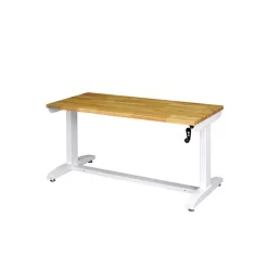 Husky HOLT62XDBJ2 62 in. Adjustable Height Work Table in White