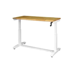 Husky HOLT62XDBJ2 62 in. Adjustable Height Work Table in White