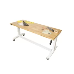 Husky HOLT62XDBJ2 62 in. Adjustable Height Work Table in White