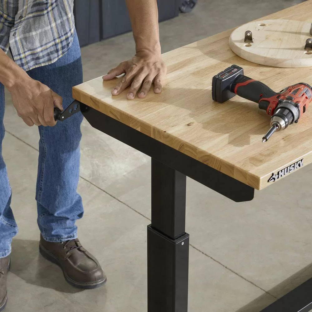 Husky HOLT72XDB11 72 in. Adjustable Height Work Table